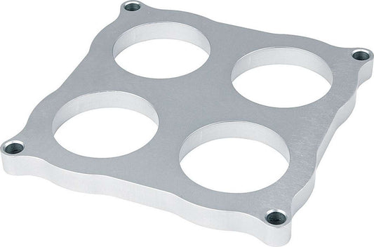 Carburetor Shear Plate - 0.5 in Thick - 4 Hole - 2 in Bores - Dominator Flange - Aluminum - Natural - Each