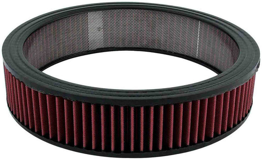 Air Filter Element - Round - 14 in Diameter - 3 in Tall - Reusable Cotton - Red - Each