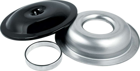 Air Cleaner Assembly - 14 in Round - Requires Element - 5-1/8 in Carb Flange - Drop Base - 1 in Spacer - Aluminum - Black Paint - Kit