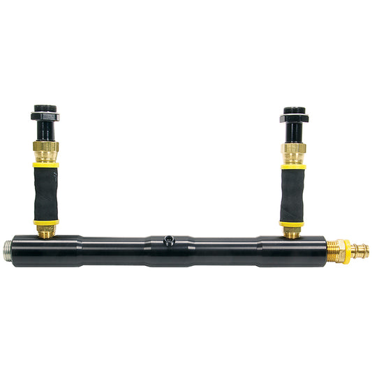 Fuel Log - 8 AN Hose Barb Inlet - Aluminum - Black Anodized - Holley 4150 - Each