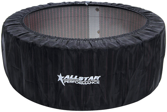 Air Filter Wrap - Round - 14 in Diameter - 5 in Tall - Allstar Logo - Polyester - Black - Each