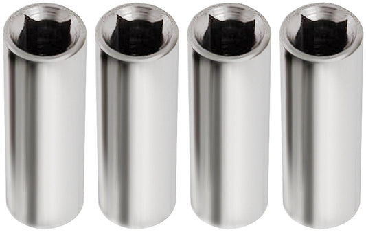 Valve Cover Fastener - Nuts - 1/4-28 in Thread - 1/4 in Socket Drive - Aluminum - Clear Anodized - Set of 4