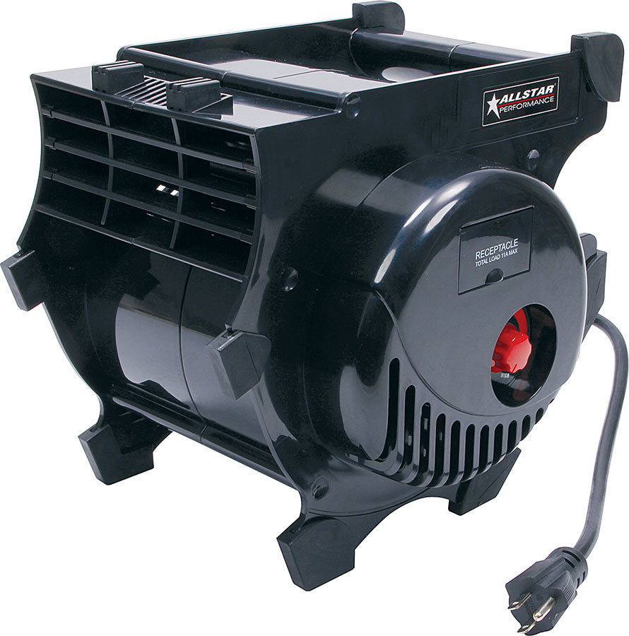 Blower Fan - 3 Speed - 300 CFM - 110V - 12 ft Long Power Cord - Plastic - Black - Each