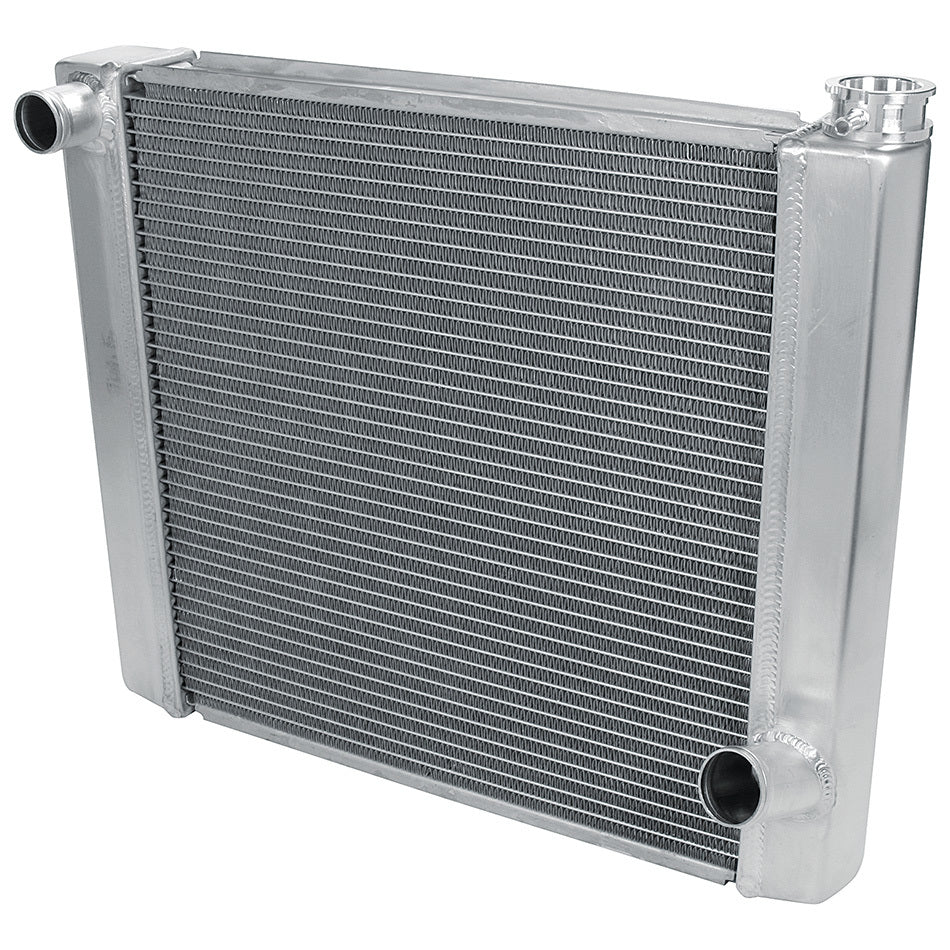 Radiator - 22 in W x 19 in H x 2.25 in D - Single Pass - Driver Side Inlet - Passenger Side Outlet - Aluminum - Natural - Each