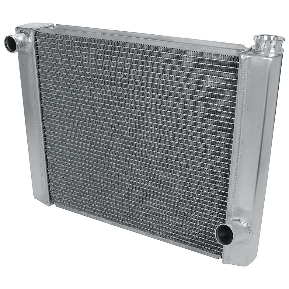 Radiator - 24 in W x 19 in H x 2.25 in D - Single Pass - Driver Side Inlet - Passenger Side Outlet - Aluminum - Natural - Each