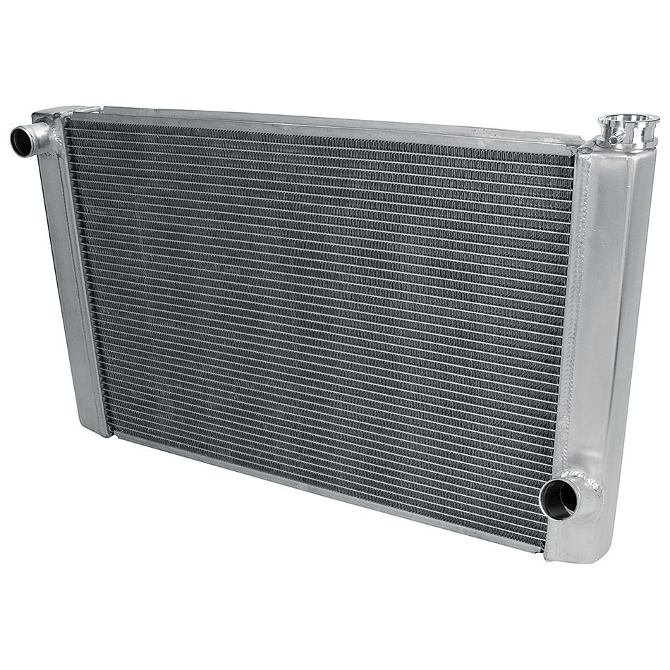 Radiator - 31 in W x 19 in H x 2.25 in D - Single Pass - Driver Side Inlet - Passenger Side Outlet - Aluminum - Natural - Each