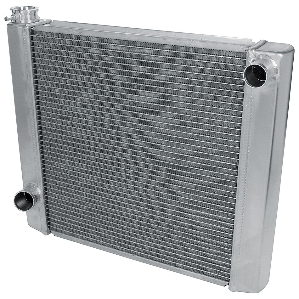 Radiator - 22 in W x 19 in H x 2.25 in D - Single Pass - Passenger Side Inlet - Driver Side Outlet - Aluminum - Natural - Each