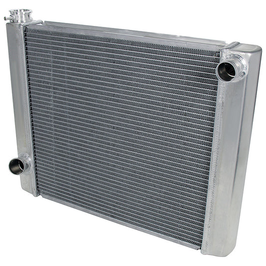 Radiator - 24 in W x 19 in H x 2.25 in D - Single Pass - Passenger Side Inlet - Driver Side Outlet - Aluminum - Natural - Each