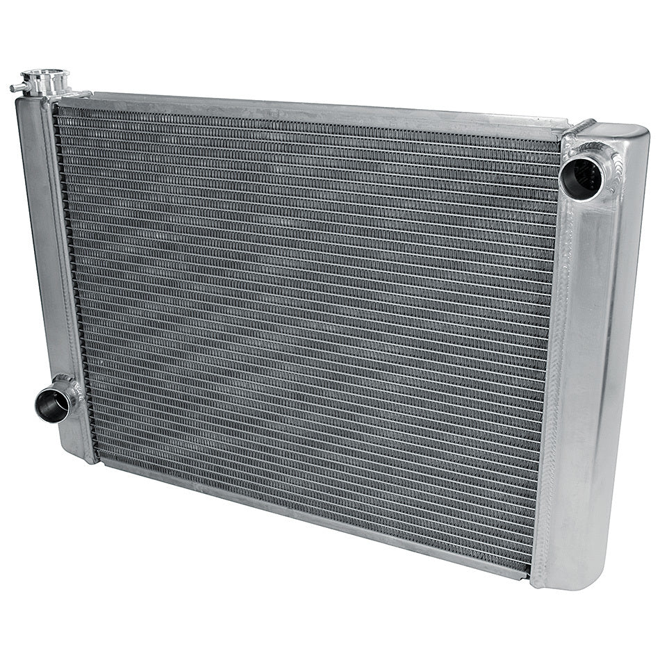 Radiator - 28 in W x 19 in H x 2.25 in D - Single Pass - Passenger Side Inlet - Driver Side Outlet - Aluminum - Natural - Each