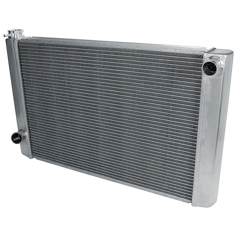 Radiator - 31 in W x 19 in H x 2.25 in D - Single Pass - Passenger Side Inlet - Driver Side Outlet - Aluminum - Natural - Each