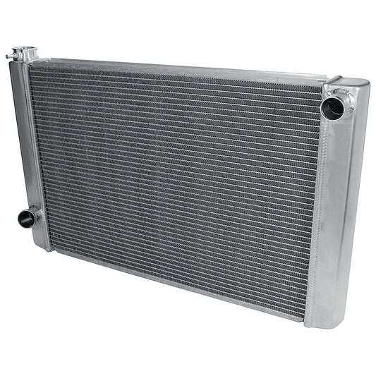 Radiator - 31 in W x 19 in H x 2.25 in D - Single Pass - Passenger Side Inlet - Driver Side Outlet - Aluminum - Natural - Each