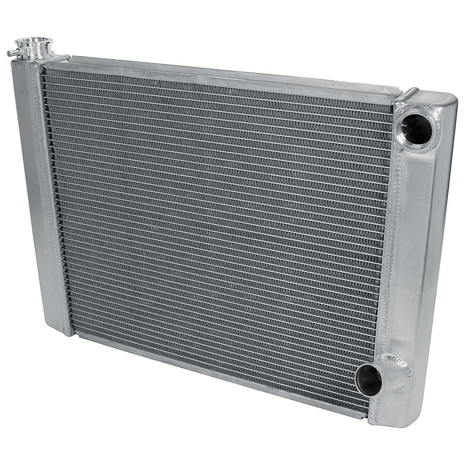 Radiator - 26 in W x 19 in H x 2.25 in D - Dual Pass - Passenger Side Inlet - Passenger Side Outlet - Aluminum - Natural - Each