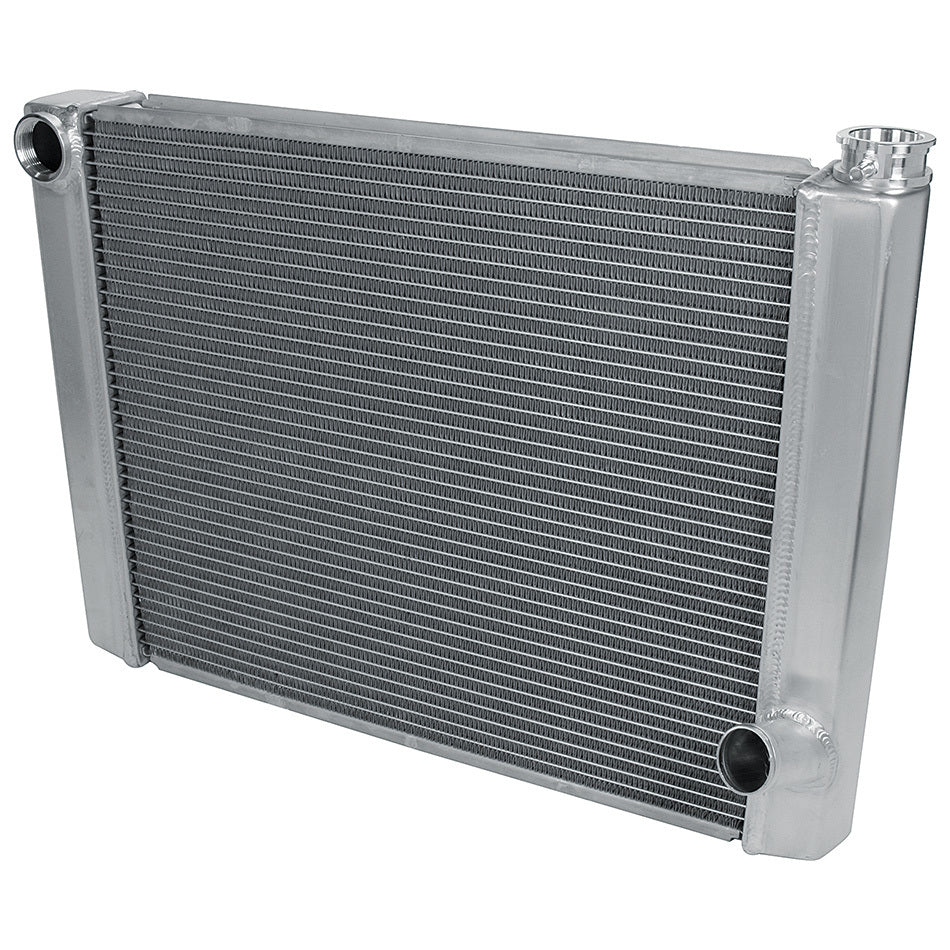 Radiator - 26 in W x 19 in H x 2.25 in D - Triple Pass - Driver Side Inlet - Passenger Side Outlet - Aluminum - Natural - Each