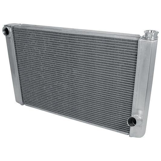 Radiator - 31 in W x 19 in H x 2.25 in D - Triple Pass - Driver Side Inlet - Passenger Side Outlet - Aluminum - Natural - Each