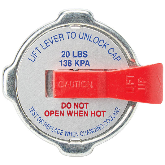 Radiator Cap - MotoRad - 18-22 lb - Round - Lever - Standard Size Radiator Necks - Each
