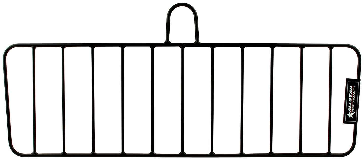 Rock Screen - 23-1/2 x 7-1/2 in - 2 in Wide Slots - Steel - Black Powder Coat - Mini Sprint Car - Each