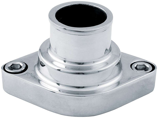Water Neck - Straight - 1-1/2 in ID Hose - O-Ring - Hardware Included - Billet Aluminum - Polished - Chevy V8 - Each