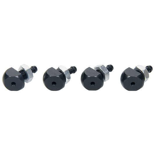 Overflow Nozzle - Straight - 1/4 n Hose Barb - Aluminum - Black Anodized - Set of 4