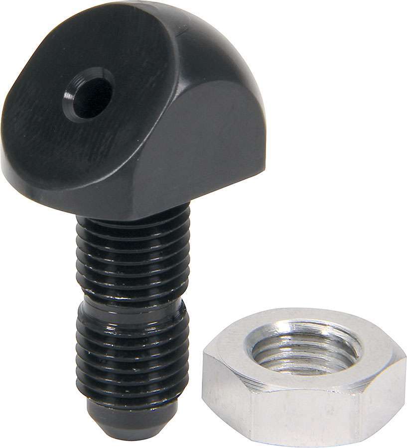 Overflow Nozzle - Straight - 4 AN Male - Aluminum - Black Anodized - Each
