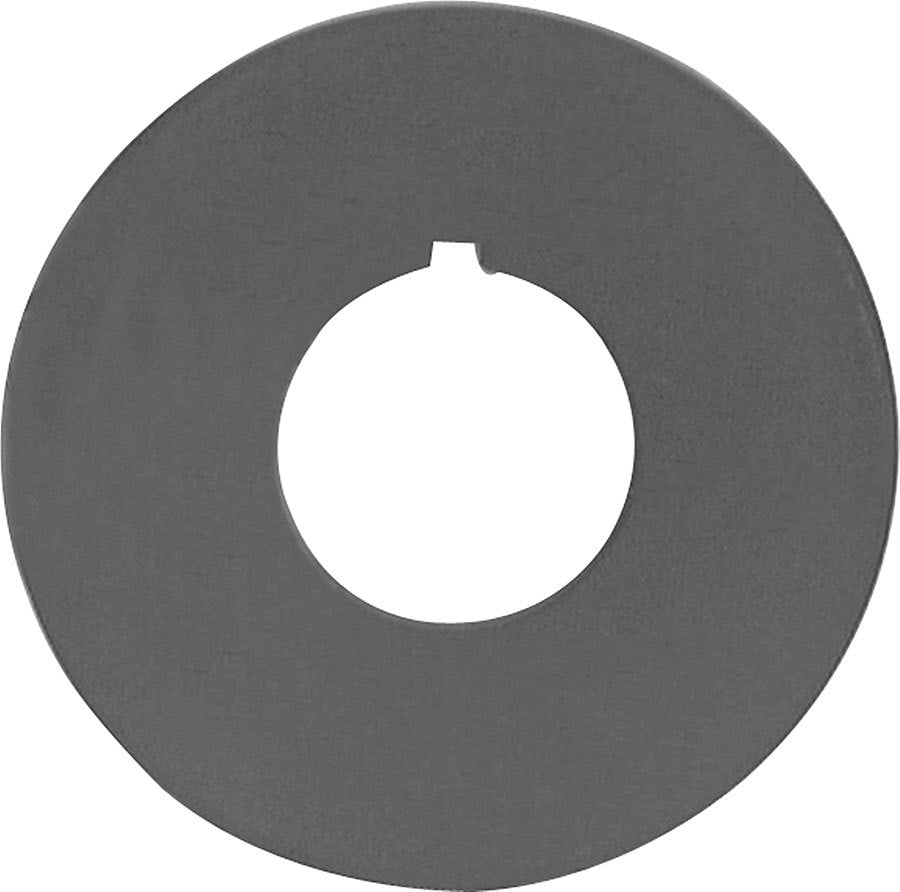 Belt Guide - 1/16 in Thick - 1 in Hole - 1/8 in Keyway - Aluminum - Natural - 2-1/2 in Diameter Pulleys - Each