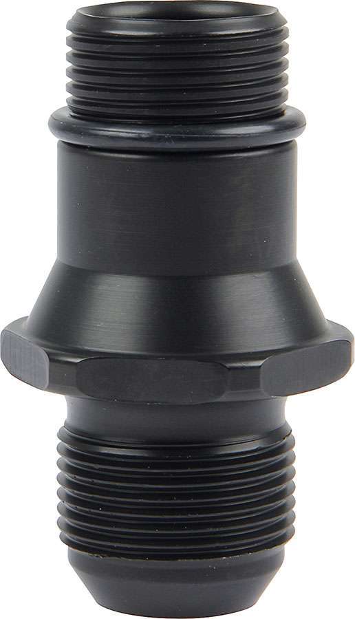 Fitting - Water Pump - 16 AN Male to 1-1/4-12 in O-Ring - Aluminum - Black Anodized - In-Line Water Pumps - Each