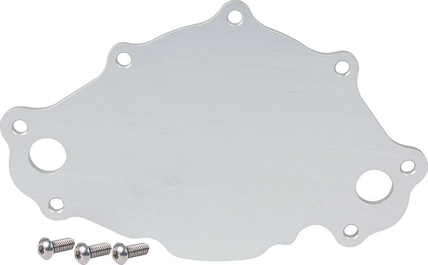 Water Pump Back Plate - Late - Aluminum - Natural - Small Block Ford - Each