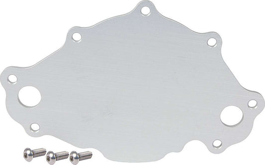 Water Pump Back Plate - Late - Aluminum - Natural - Small Block Ford - Each