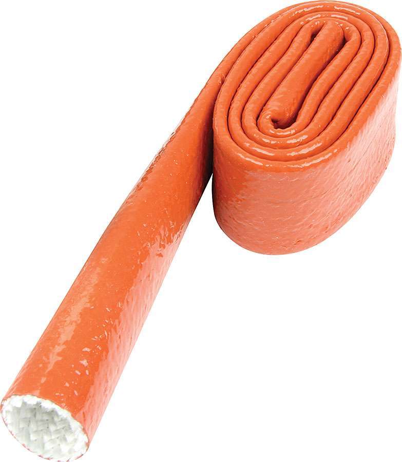 Hose and Wire Sleeve - 7/8 in ID - 3 ft - Silicone / Fiberglass - Orange - Each