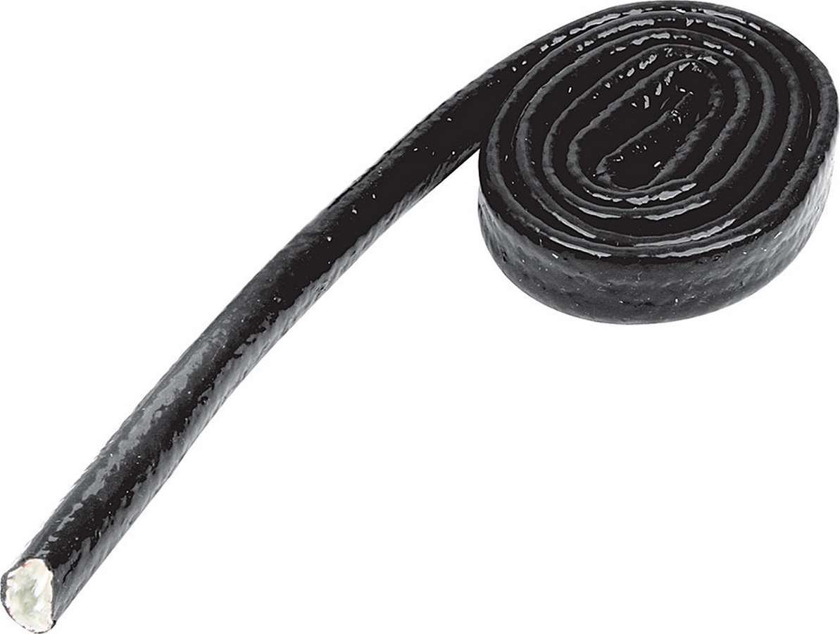 Hose and Wire Sleeve - 1/4 in ID - 3 ft - Silicone / Fiberglass - Black - Each