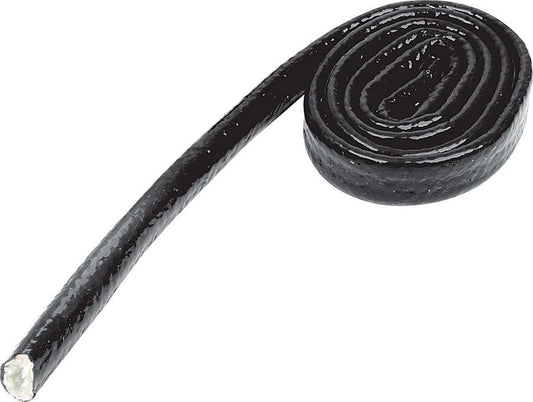 Hose and Wire Sleeve - 1/4 in ID - 3 ft - Silicone / Fiberglass - Black - Each