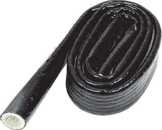 Hose and Wire Sleeve - 1/2 in ID - 3 ft - Silicone / Fiberglass - Black - Each