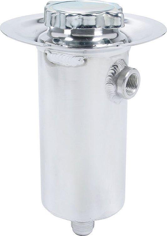 Remote Fill Tank - Flush Mount - 10 AN Outlet - 3/8 in NPT Female Bung - Vented Cap - Aluminum - Each