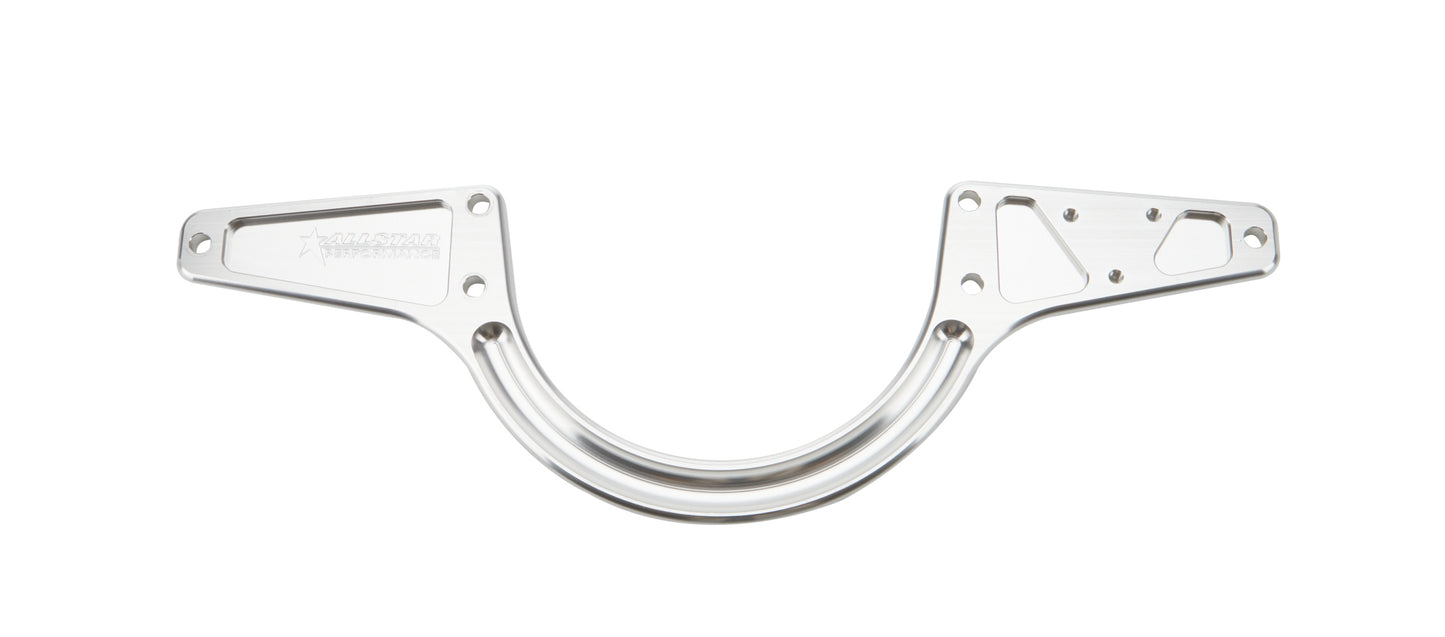 Motor Plate - Front - 19.5 in Center to Center 0.375 in Thick - Aluminum - Clear Anodized - Small Block Chevy - Sprint Car - Each