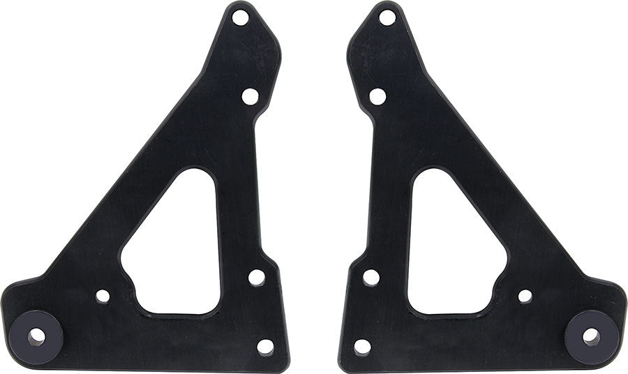 Motor Plate - Front - 19.5 in Center to Center - 0.375 in Thick - 2-Piece - Bushings - Aluminum - Black Anodized - Small Block Chevy - Sprint Car - Kit