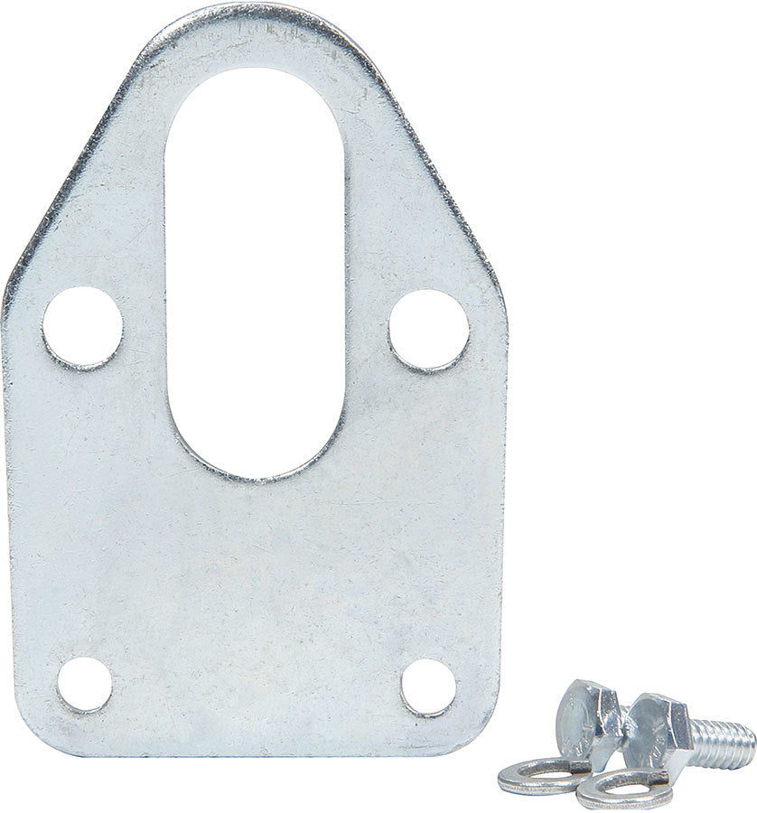 Fuel Pump Mounting Plate - Steel - Clear Zinc - Small Block Chevy - Each