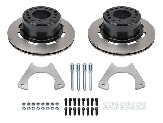 Brake System - Rear - GM Metric - 1 Piston Caliper - 11.750 in Plain Iron Rotor - Offset Hat - 3 in Axle Tubes - Kit