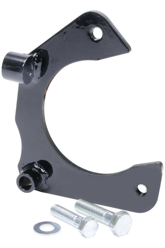 Brake Caliper Bracket - Front - Driver Side Mount - Steel - Black Powder Coat - 11 in Rotor - GM Metric Caliper - Mustang II / Pinto - Each