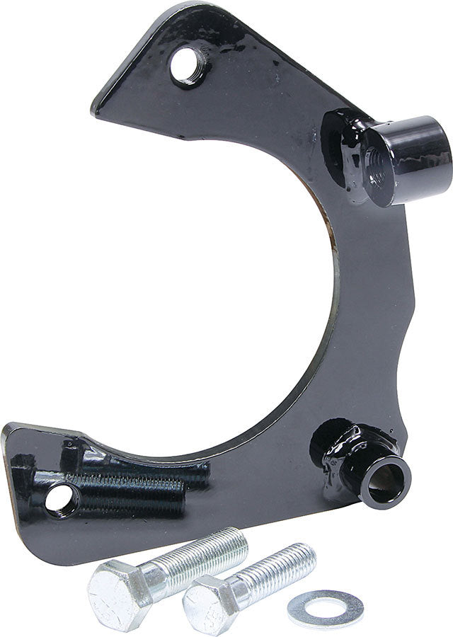 Brake Caliper Bracket - Front - Passenger Side Mount - Steel - Black Powder Coat - 11 in Rotor - GM Metric Caliper - Mustang II / Pinto - Each