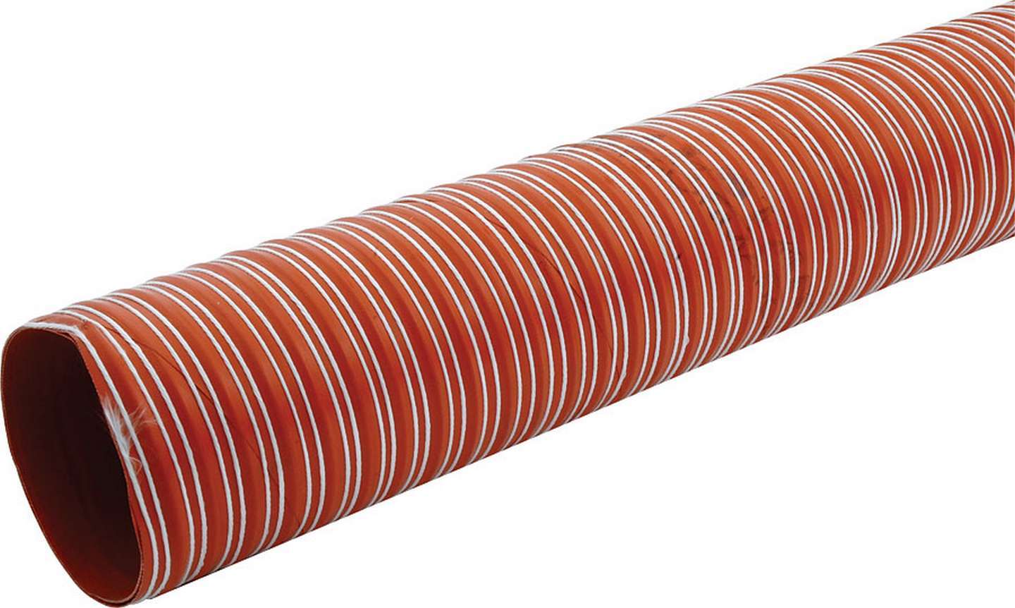 Air or Brake Duct Hose - 3 in Diameter - 10 ft - 550 Degrees - Silicone Coated Fiberglass Hose - Orange - Each