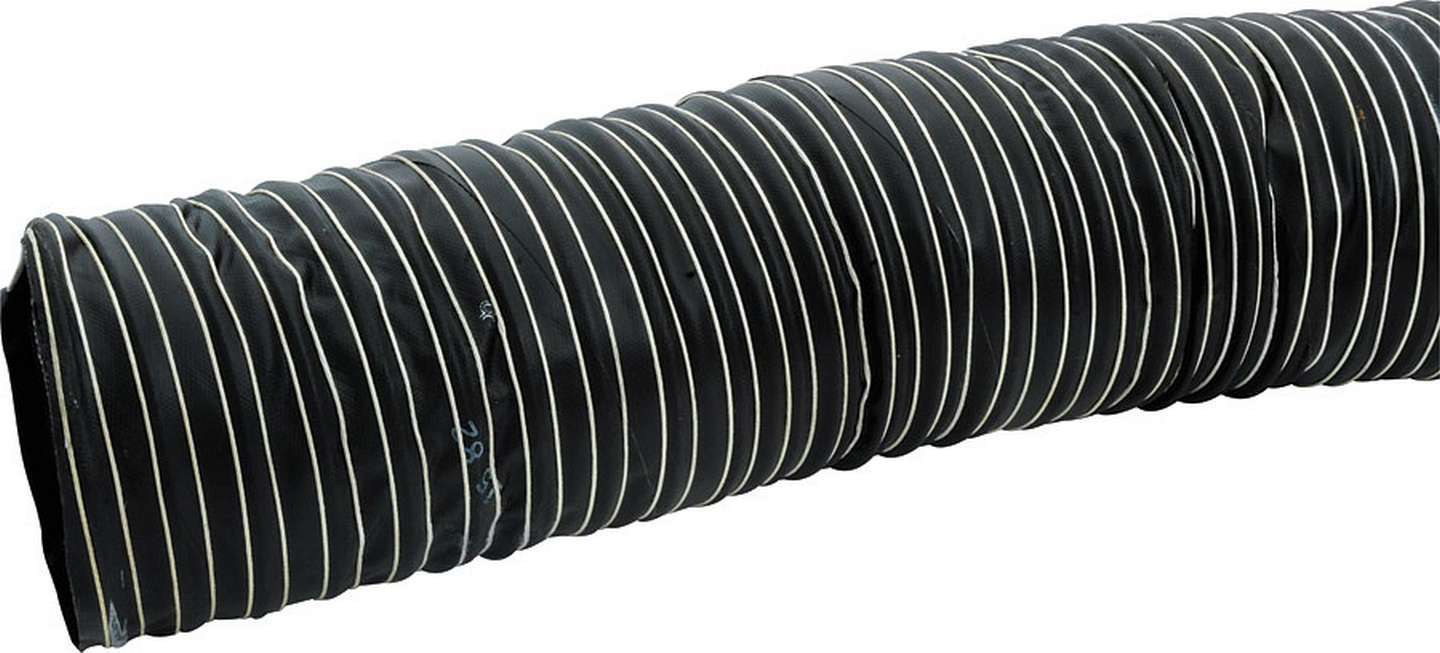 Air or Brake Duct Hose - 4 in Diameter - 10 ft - 300 Degrees - Neoprene Coated Woven Fiberglass Hose - Black - Each