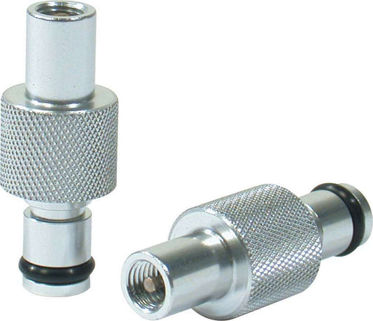 Schrader Valve - Aluminum - Natural - Tire Pressure Relief Valve - Pair