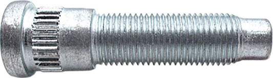Wheel Stud - 1/2-20 in Thread - 2.250 in Long - 0.600 in Knurl - Steel - Zinc Oxide - Set of 40