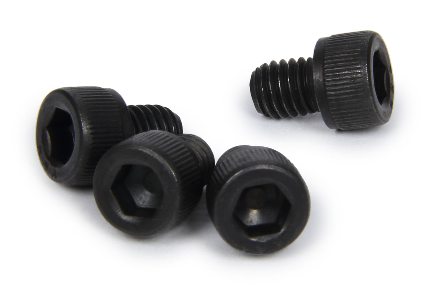 Spindle Nut Lock Screw - 10-32 Thread - 1/4 in Long - Socket Head - Steel - Black Oxide - Allstar Steel Spindle Nut Kit - Set of 4