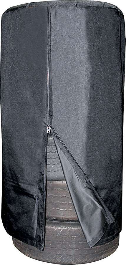 Tire Stack Cover - 50 in Tall - 86 in Circumference - Zippered - Canvas - Black - Each