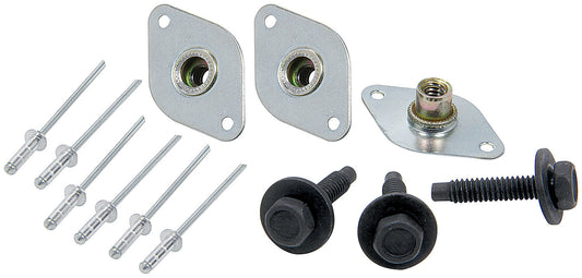 Mud Cover Installation Kit - Screw-In Inserts / Rivets Included - 1 in Spring - Kit