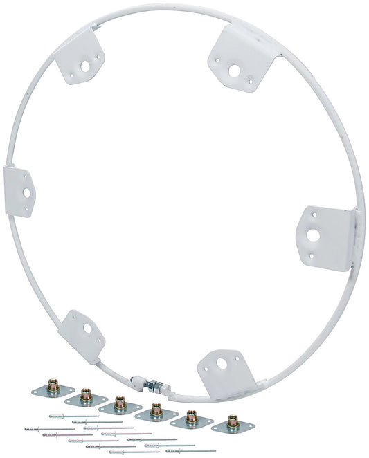 Mud Cover Ring - Round Style - 6 Bolt-On Fasteners - Steel - 15 in Wheels - Mud Cover Kit - Each