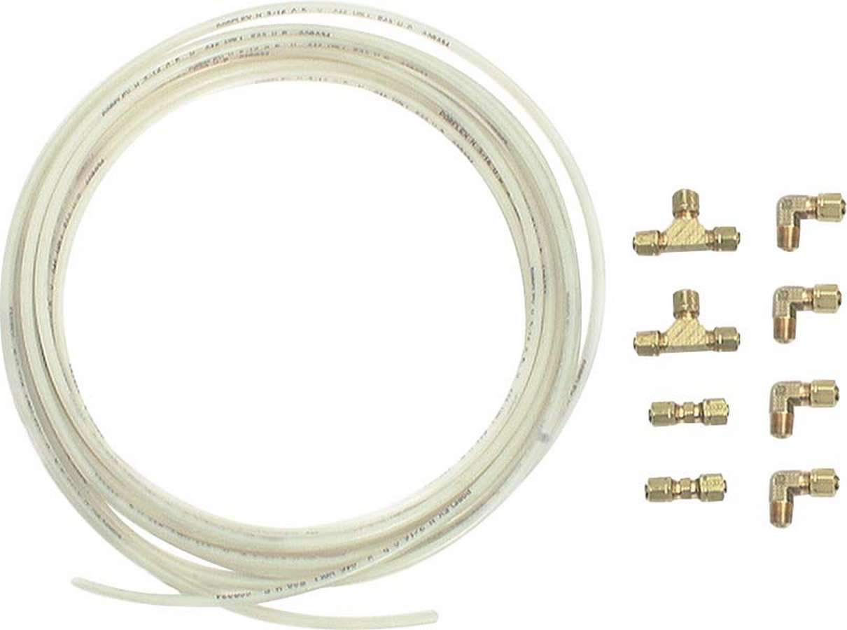 Nylon Brake Line - 3/16 in ID - 35 ft Hose - Fittings - Brass / Nylon - Universal - Kit