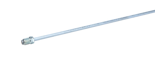 Brake Hard Line - 3/16 in Diameter - 8 in Long - 3/8-24 Flare Nuts - Steel - Zinc Oxide - Each