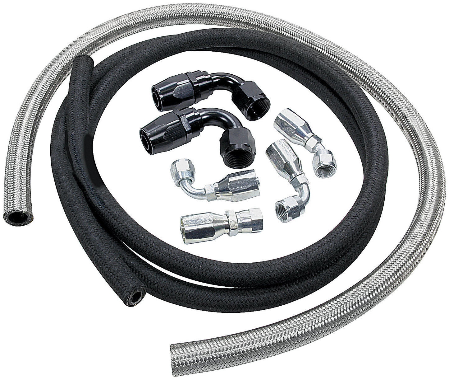 Power Steering Hose Kit - Hose Ends - Rubber Hose - Stock Style Steering Boxes - Kit