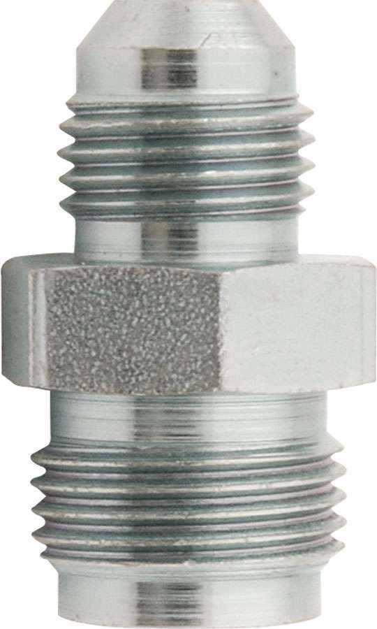 Fitting - Adapter - Straight - 6 AN Male to 11/16-18 in Male - Steel - Zinc Oxide - Power Steering Systems - Each